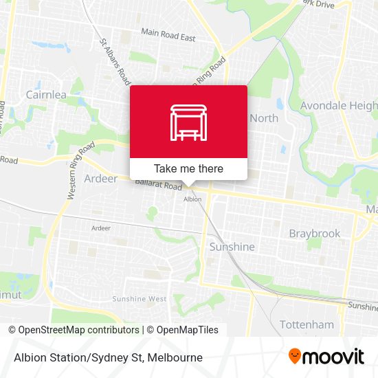 Albion Station/Sydney St map