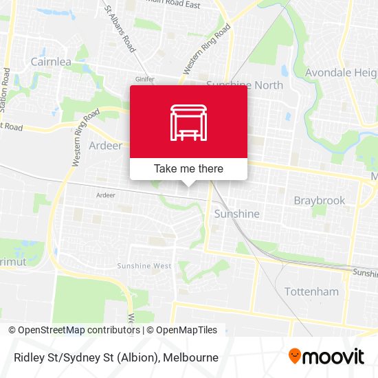 Ridley St/Sydney St (Albion) map