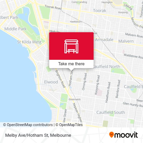 Melby Ave/Hotham St map