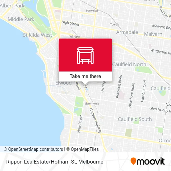 Mapa Rippon Lea Estate/Hotham St