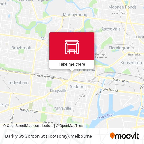Mapa Barkly St / Gordon St (Footscray)
