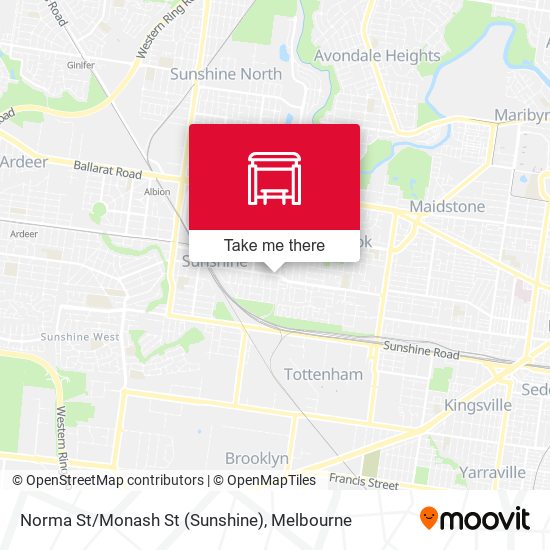 Norma St/Monash St (Sunshine) map