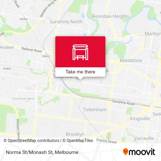 Mapa Norma St/Monash St