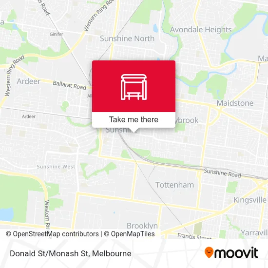 Mapa Donald St/Monash St