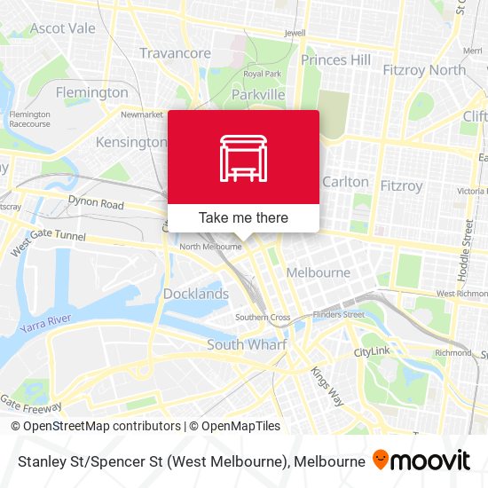 Mapa Stanley St / Spencer St (West Melbourne)