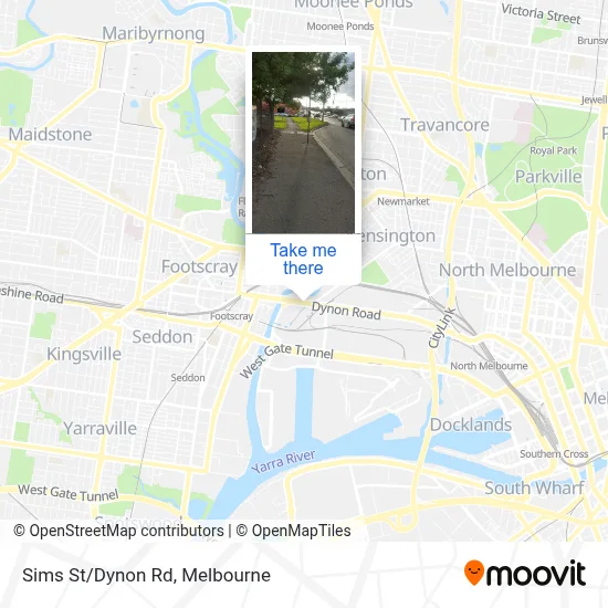 Mapa Sims St/Dynon Rd