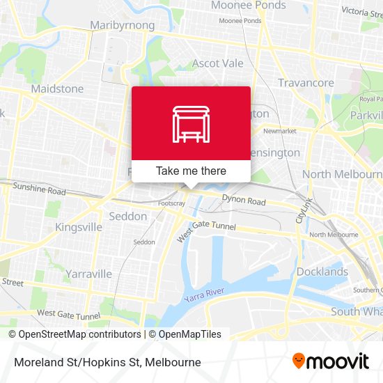 Moreland St/Hopkins St map