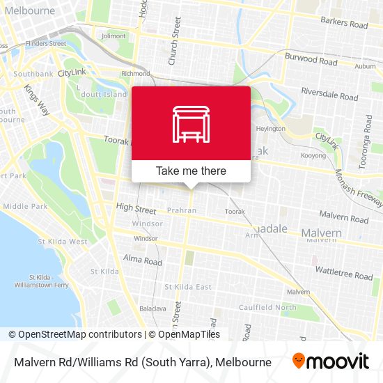 Malvern Rd / Williams Rd (South Yarra) map