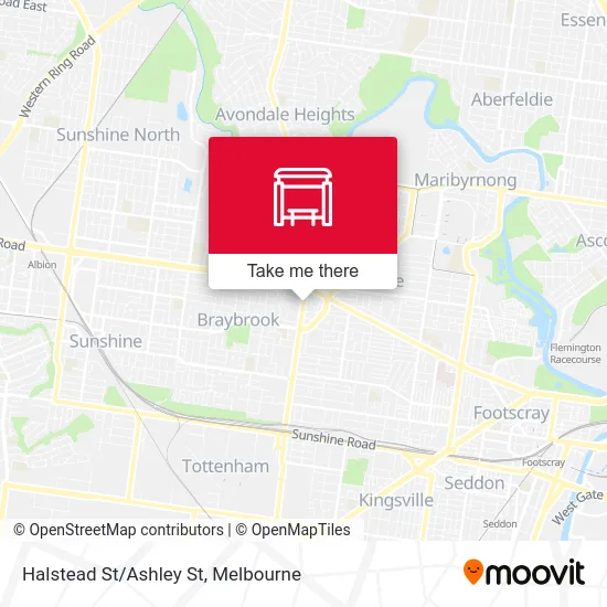 Mapa Halstead St/Ashley St