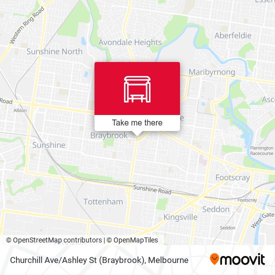 Churchill Ave / Ashley St (Braybrook) map
