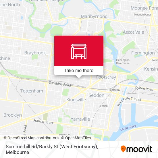 Summerhill Rd / Barkly St (West Footscray) map