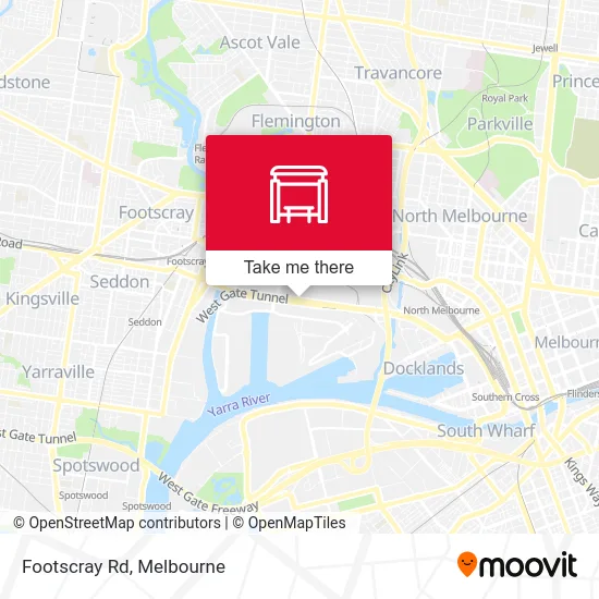 Mapa Footscray Rd