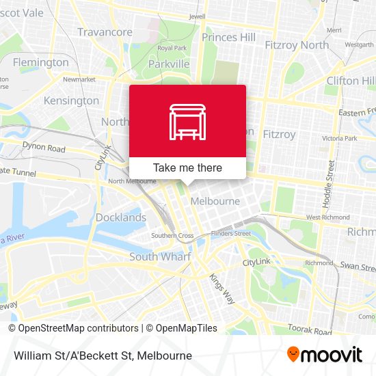 William St/A'Beckett St map