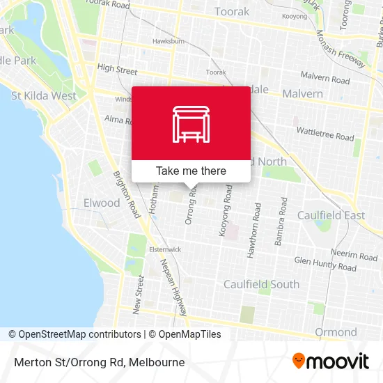 Mapa Merton St/Orrong Rd