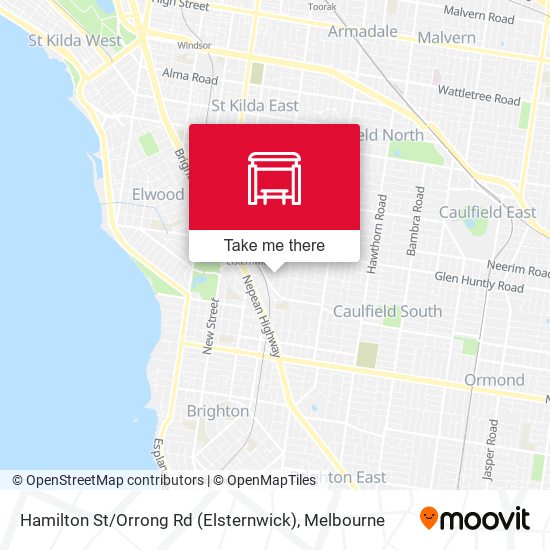 Hamilton St / Orrong Rd (Elsternwick) map