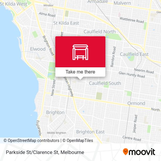 Parkside St/Clarence St map