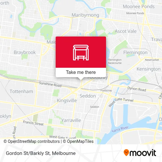 Mapa Gordon St/Barkly St