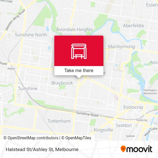 Mapa Halstead St/Ashley St