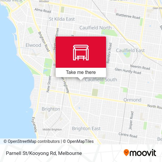 Parnell St/Kooyong Rd map