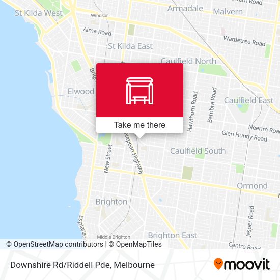 Downshire Rd/Riddell Pde map
