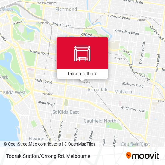 Toorak Station/Orrong Rd map