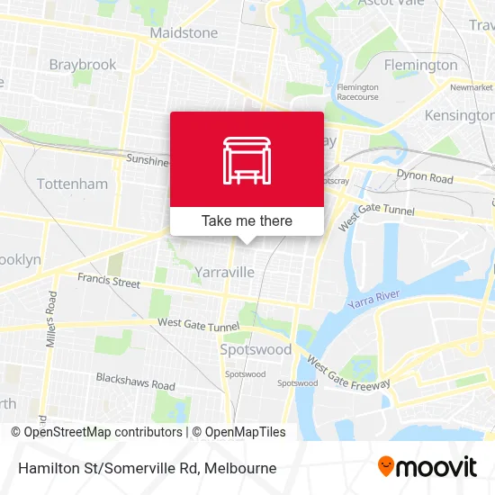 Mapa Hamilton St/Somerville Rd