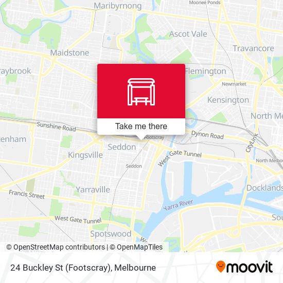 Mapa 24 Buckley St (Footscray)