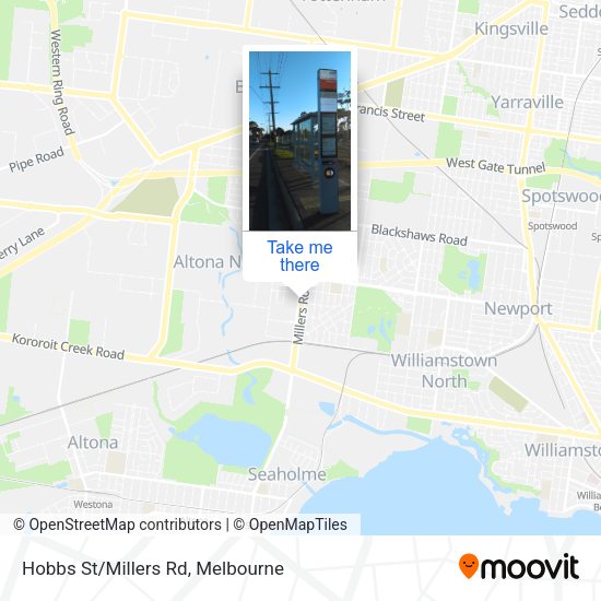 Hobbs St/Millers Rd map