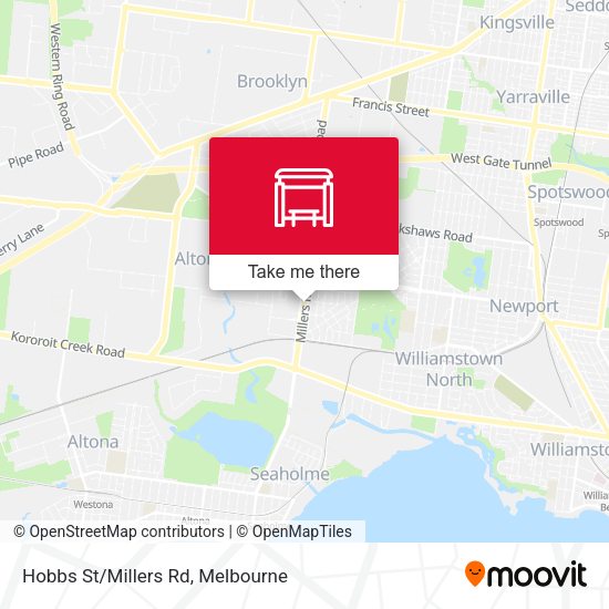 Hobbs St/Millers Rd map