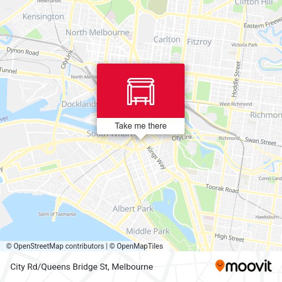 City Rd/Queens Bridge St map