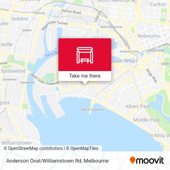 Anderson Oval/Williamstown Rd map