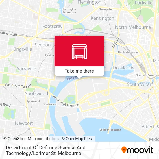 Mapa Department Of Defence Science And Technology / Lorimer St