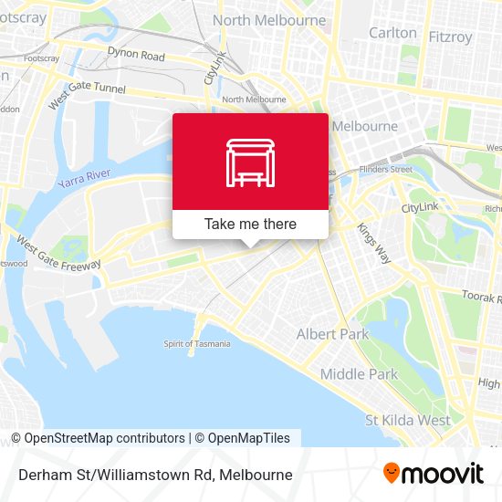 Derham St/Williamstown Rd map