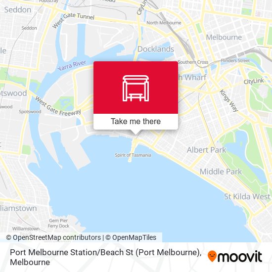 Mapa Port Melbourne Station / Beach St