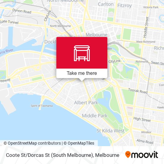 Coote St / Dorcas St (South Melbourne) map