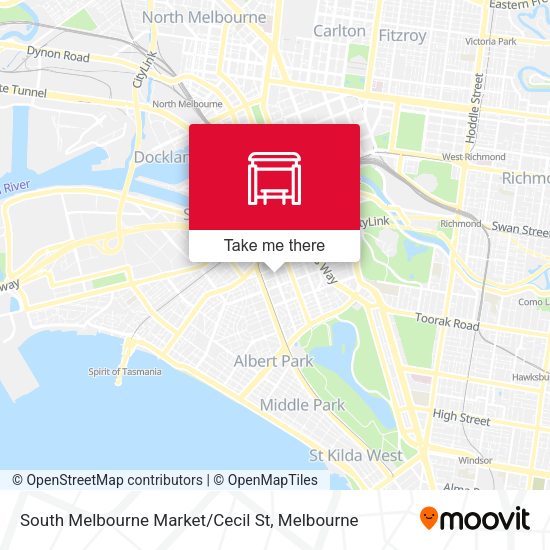 South Melbourne Market / Cecil St map