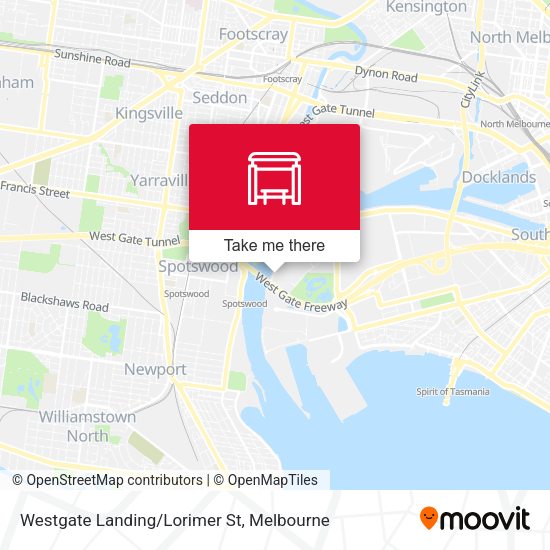 Westgate Landing/Lorimer St map