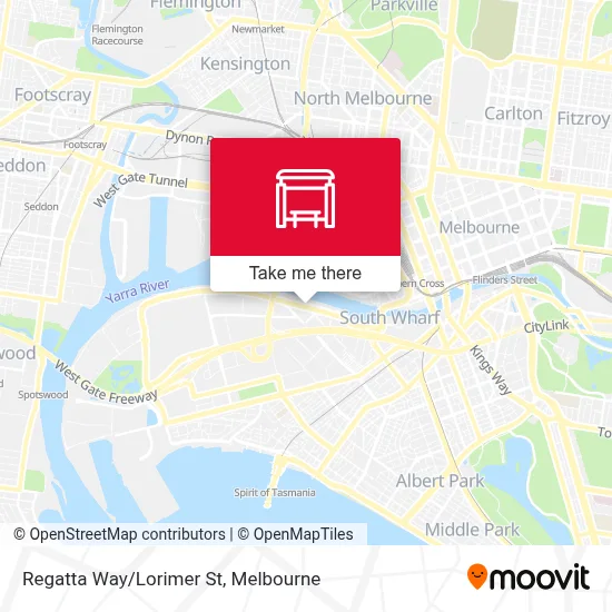 Mapa Regatta Way/Lorimer St