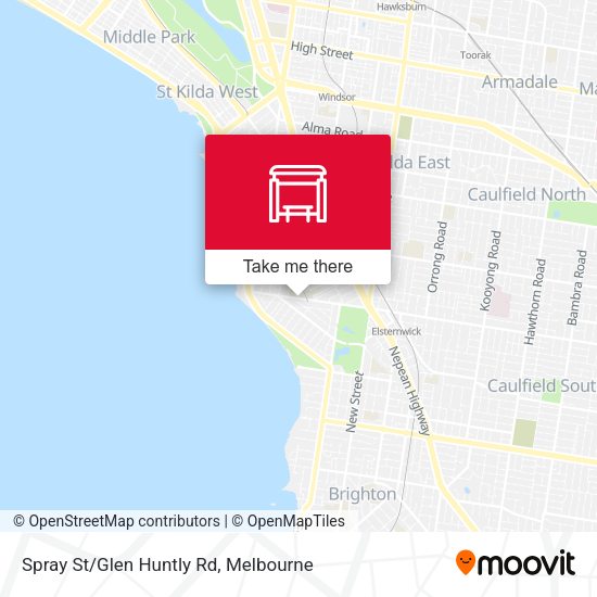 Spray St/Glen Huntly Rd map