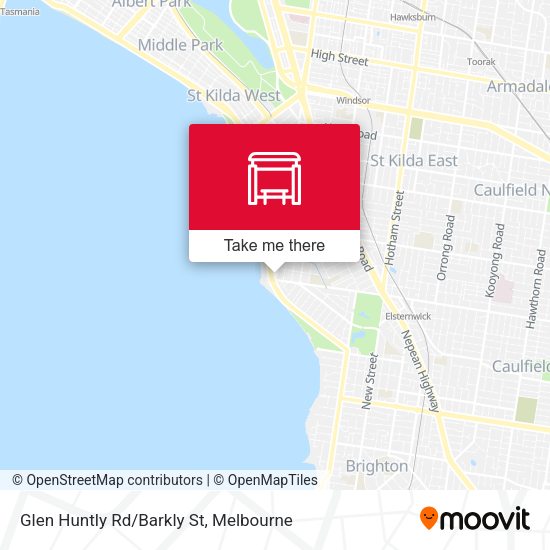 Glen Huntly Rd/Barkly St map