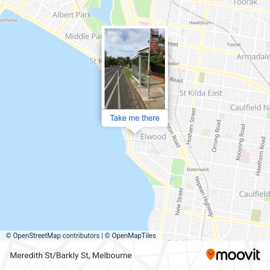 Meredith St/Barkly St map