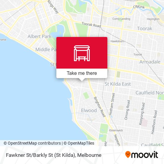 Fawkner St / Barkly St (St Kilda) map