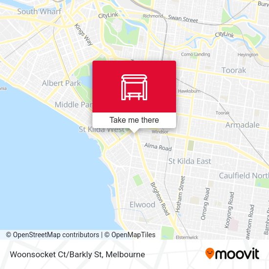 Woonsocket Ct/Barkly St map