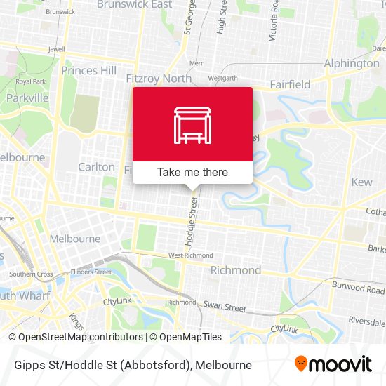 Gipps St / Hoddle St (Abbotsford) map