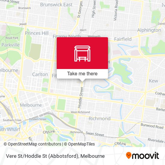 Vere St/Hoddle St (Abbotsford) map