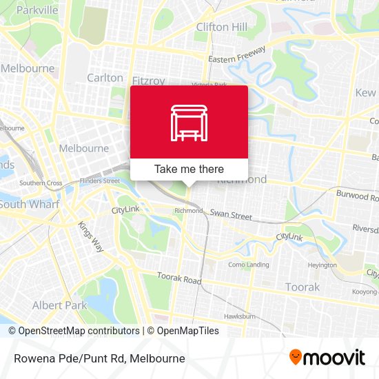 Rowena Pde/Punt Rd map