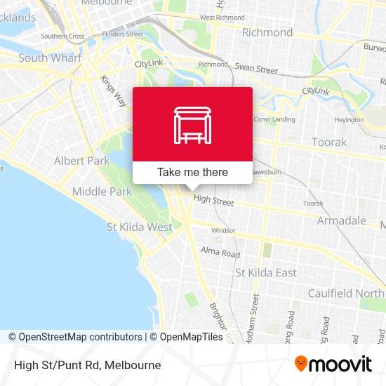 Mapa High St/Punt Rd