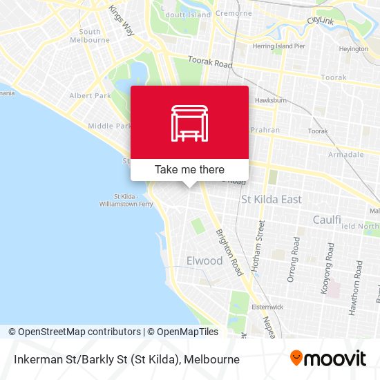 Inkerman St / Barkly St (St Kilda) map