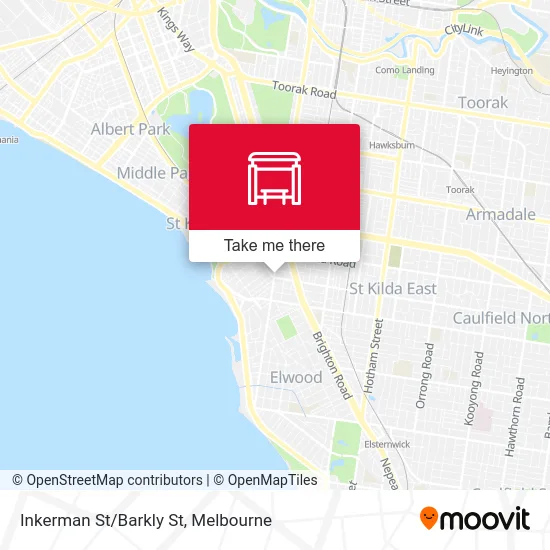 Mapa Inkerman St/Barkly St