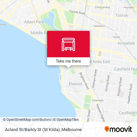 Acland St/Barkly St (St Kilda) map